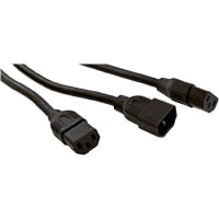 Volex Power Cords Power Cord, C13, C14 Plug, 3 Cond SJT Cbl, 10, 2 ft. (Legs), 16 AWG, PVC Jkt