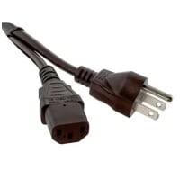 Volex Power Cords Cord, Power, C13, 5-15P Plug, 3 Cond SJT Cbl, 10ft., 18 AWG, Matte Gray PVC Jkt