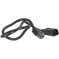 Volex Power Cords Power Cord, C13, C14 Plug, 3 Cond SJT Cbl, 3'3", 16 AWG, PVC Jkt, Plastic Ins