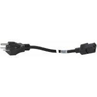 Volex Power Cords Cord, Power, C13, 6-15P Plug, 3 Cond SJT Cbl, 9'10", 18 AWG, Black PVC Jkt, Plastic Ins