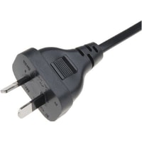 Volex Power Cords Cord, Power, C7, AU/NZS Plug, 2 Cond H03VVH2-F Cbl, 6ft., 0.75sq.mm, Black PVC Jkt