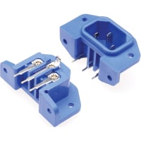 Volex Power Cords Power Cords, AC, V-LOCK C14 PCB INLET BLUE