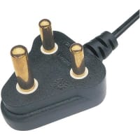 Volex Power Cords Power Cords, AC, H05VVG3G 2.5M SOUTH AFRICA BLACK, 21 Series