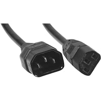 Volex Power Cords Cord, Jumper, C13, C14 Plug, 3 Cond H05VV-F, SJT Cbl, 5ft., 1 sq.mm, 18 AWG