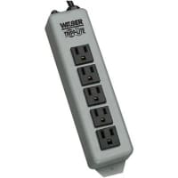 Waber by Tripp Lite Power Strip, Basic, 5 Outlets, Wall/Desk Mnt, Cur-Rtg 15A, 6ft. Cord, Vol-Rtg 120VAC