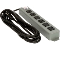 Waber by Tripp Lite Power Strip, Basic, 6 Outlets, Wall/Desk Mnt, Cur-Rtg 15A, 15ft. Cord, Vol-Rtg 120VAC