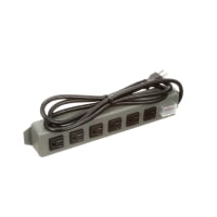 Waber by Tripp Lite Power Strip, Basic, 6 Outlets, Wall/Desk Mnt, Cur-Rtg 15A, 6ft. Cord, Vol-Rtg 120VAC