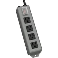 Waber by Tripp Lite Power Strip, Basic, 4 Outlets, Wall/Desk Mnt, Cur-Rtg 15A, 6ft. Cord, Vol-Rtg 120VAC