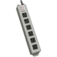 Waber by Tripp Lite Power Strip, Basic, 6 Outlets, Wall/Desk Mnt, Cur-Rtg 15A, 15ft. Cord, Vol-Rtg 120VAC