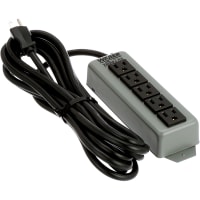 Waber by Tripp Lite Power Strip, Basic, 5 Outlets, Wall/Desk Mnt, Cur-Rtg 15A, 15ft. Cord, Vol-Rtg 120VAC