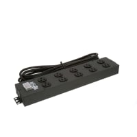 Waber by Tripp Lite Power Strip, Basic, 10 Outlets, Wall/Desk Mnt, Cur-Rtg 15A, 15ft. Cord, Vol-Rtg 120VAC