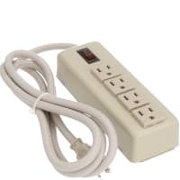 Waber by Tripp Lite Power Strip, Basic, 4 Outlets, Wall/Desk Mnt, Cur-Rtg 15A, 6ft. Cord, Vol-Rtg 120VAC