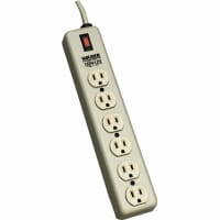 Waber by Tripp Lite Power Strip, Basic, 6 Outlets, Wall/Desk Mnt, Cur-Rtg 15A, 15ft. Cord, Vol-Rtg 120VAC