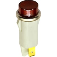 Wamco Inc. Indicator Pnl-Mnt:Incandescent Red 0.50 In 28V Lens High Hat 0.187 Terminals