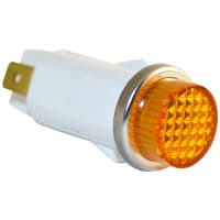 Wamco Inc. Indicator Pnl-Mnt Neon Amber 0.500 In. 105-125VAC High Hat 0.187 Terminals