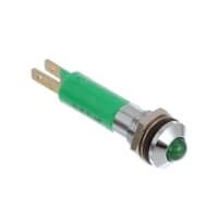 Wamco Inc. Panel Mount Indicator Green LED 0.315" Quick Connect 24 VDC WL-1904 Series