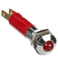 Wamco Inc. Panel Mount Indicator Red LED 0.315" Quick Connect 24 VDC WL-1904 Series