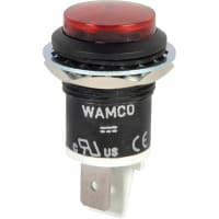 Wamco Inc. Indicator Panel Mount Red .69" 115VAC 3000mcd .25" Terminal Semi-Flush