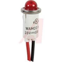 Wamco Inc. LED IND .50INCH Red 14V SDome 6INCH LDS