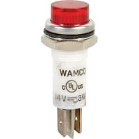 Wamco Inc. LED Ind .50" Red 14V Cyl .25 QCT