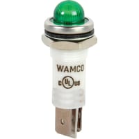 Wamco Inc. LED Ind .50" Green 28V SDome .25 QCT