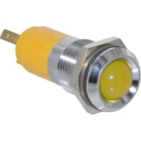 Wamco Inc. Indicator 14mm Yellow 24V Satin Bezel