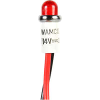 Wamco Inc. Indicator Panel Mount LED 0.31 in. Red 12-14 VDC 20 mA Dome