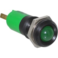 Wamco Inc. LED IND 10mm 12VDC Green SUNLHT BLACK Chrome