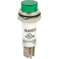 Wamco Inc. LED Ind .50" Green 14V Cyl .25 QCT