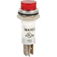 Wamco Inc. LED Ind .50" Red 6V Cyl .25 QCT