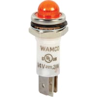 Wamco Inc. LED Ind .50" Amber 14V SDome .25 QCT