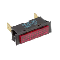 Wamco Inc. Panel Mount Indicator Rectangular Red Neon 105-125V Quick-Connect Tabs