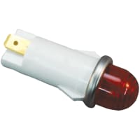 Wamco Inc. Indicator Pnl-Mnt LED Red 0.50 In 24V Lens Dome 0.187 Terminals