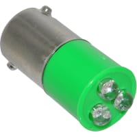 Wamco Inc. LAMP, T3-1/4 BA9S, GREEN, 24V, 3 LEDS