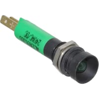 Wamco Inc. Indicator 8mm Green 24V BLACK Bezel