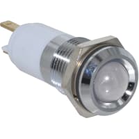 Wamco Inc. LED IND 10mm 24VDC WHT.SUNLHT BRIGHT Chrome