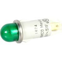 Wamco Inc. Indicator Pnl-Mnt Neon Green 0.500 In 208-250VAC Lens Dome 0.187 Terminals