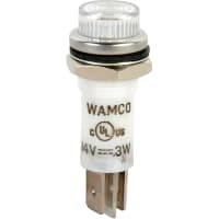 Wamco Inc. LED Ind .50" White 14V Cyl .25 QCT