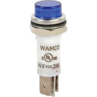 Wamco Inc. LED Ind .50" Blue 14V Cyl .25 QCT