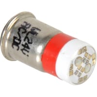 Wamco Inc. LED Lamp; T 1 3/4 Midget Flange; Red; 24V; Bi-Polar