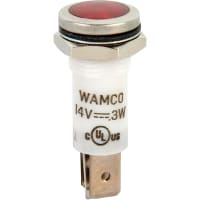 Wamco Inc. LED Ind .50" Red 14V Flush .25 QCT