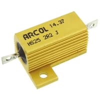 ARCOL HS25 Series Aluminum Housed Axial Panel Mount Resistor, 2.2Ohms +/-5% 25W