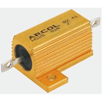 ARCOL HS10 Series Aluminum Housed Axial Panel Mount Resistor, 500Ohms +/-5% 10W