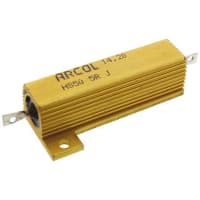 ARCOL HS50 Series Aluminum Housed Axial Panel Mount Resistor, 5Ohms +/-5% 50W