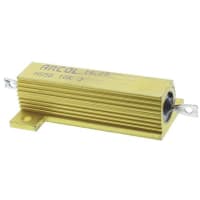 ARCOL HS50 Series Aluminum Housed Axial Panel Mount Resistor, 10kOhms +/-5% 50W