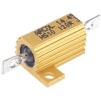 ARCOL HS10 Series Aluminum Housed Axial Panel Mount Resistor, 120Ohms +/-5% 10W