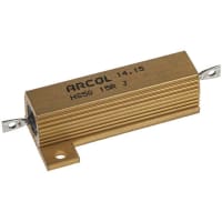 ARCOL HS50 Series Aluminum Housed Axial Panel Mount Resistor, 15Ohms +/-5% 50W