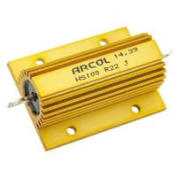 ARCOL HS100 Series Aluminum Housed Axial Panel Mount Resistor, 220mOhms +/-5% 100W