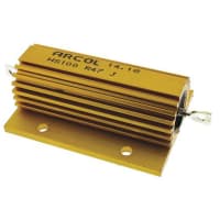 ARCOL HS100 Series Aluminum Housed Axial Panel Mount Resistor, 470mOhms +/-5% 100W