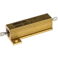 ARCOL Arcol HS50 Series Aluminum Housed Axial wire-wound Panel Mount Resistor, 2.7#